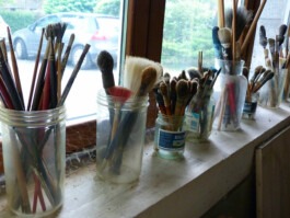 Pinceaux, atelier de Rimou, Hanpsi 